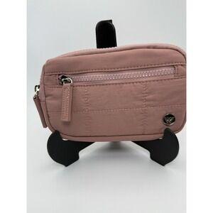 Pink Wristlet Quilted Small Zip Pouch with Strap NWT‎ Westbronco